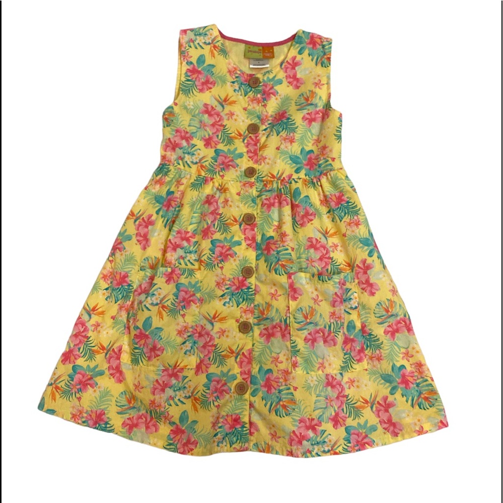 NWOT | Penelope Mack LTD Girls Tropical Print Dress | Size 6